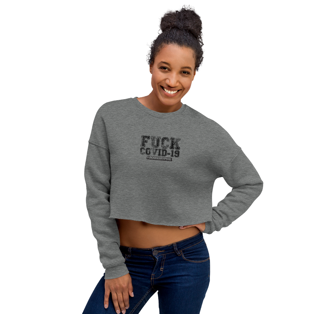 FUCK COVID-19 Crop Sweatshirt