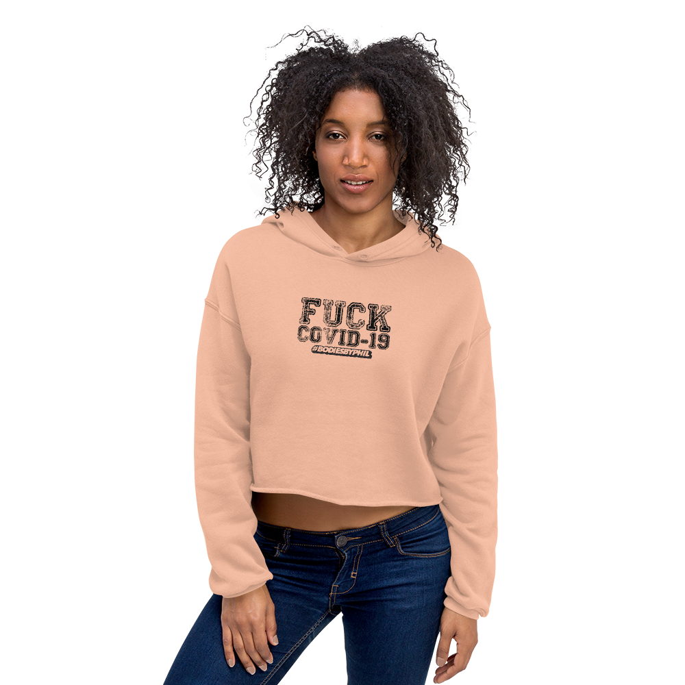 FUCK COVID-19 Crop Hoodie