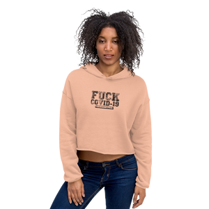 FUCK COVID-19 Crop Hoodie