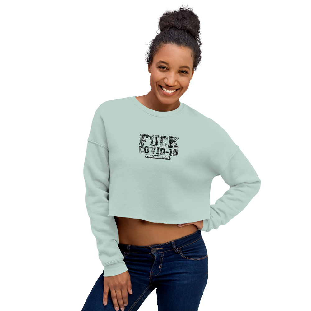 FUCK COVID-19 Crop Sweatshirt