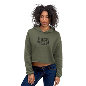 FUCK COVID-19 Crop Hoodie