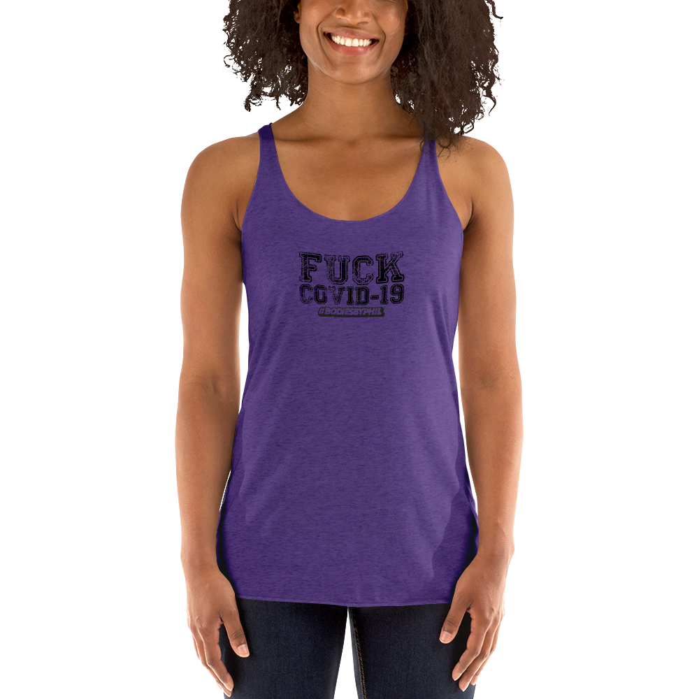 FUCK COVID-19 Women's Racerback Tank